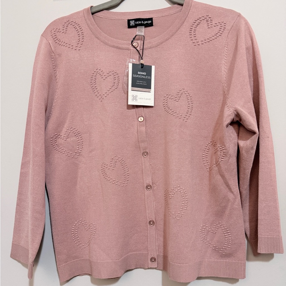 Cable & Gauge Women's Pink Cardigan